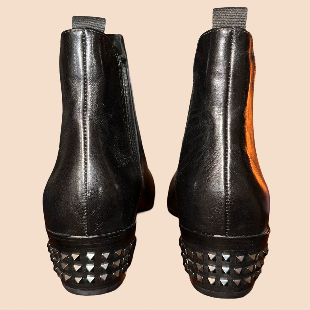 Donald J. Pliner Milann Black Ankle Booties with Studded Heel - Picture 5 of 6